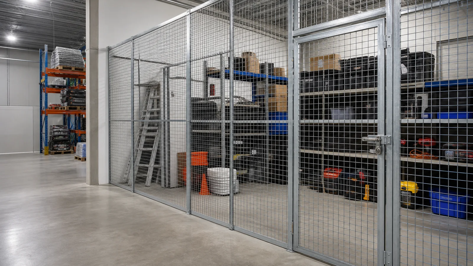 Commercial storage cage system for a Brisbane workplace