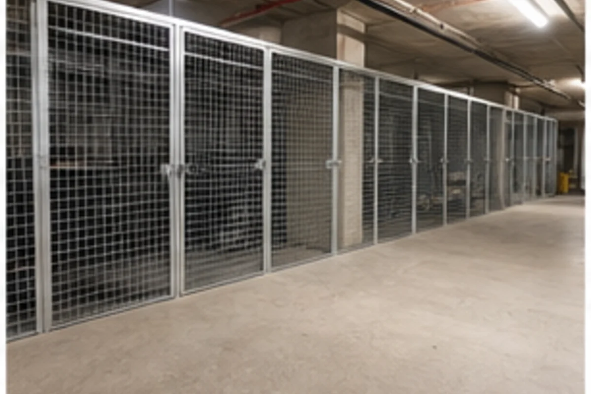 Apartment storage cage installation checklist in a basement car park