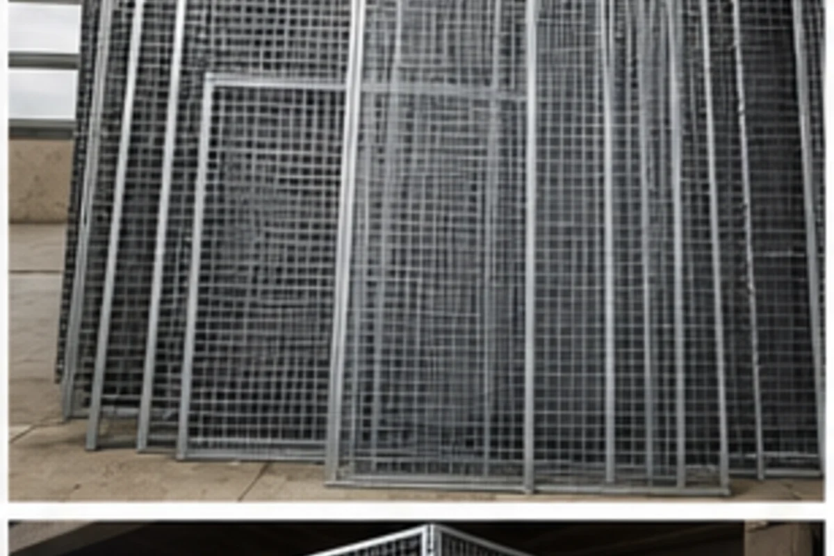 Wire mesh storage cage panels installed in a Brisbane basement