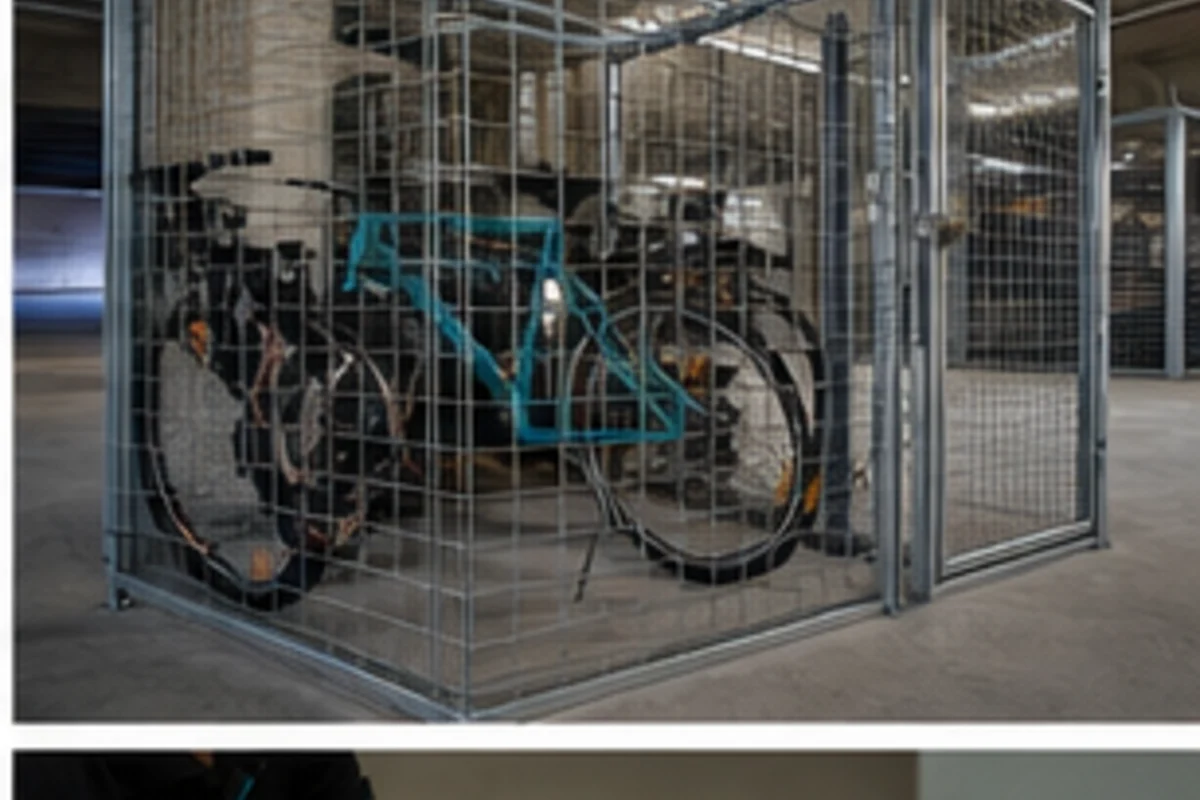 Basement car park storage cage planned behind a Brisbane car bay