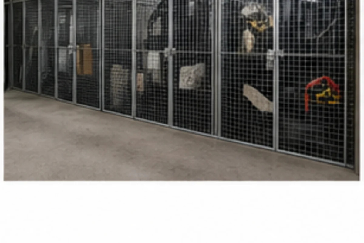 Property manager inspecting Brisbane storage cage installation options
