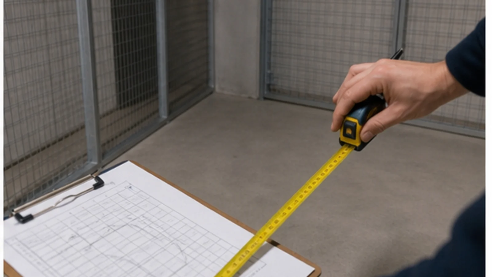 Planned basement storage cage rows in Brisbane